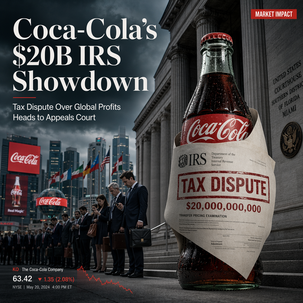 Coca-Cola Appeals $20 Billion IRS Tax Dispute Over Transfer Pricing Practices