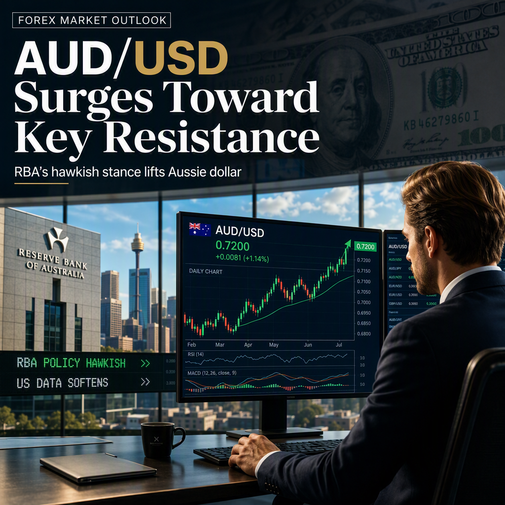 AUD/USD Climbs as RBA Maintains Hawkish Stance, Eyes Key Resistance Near 0.7200
