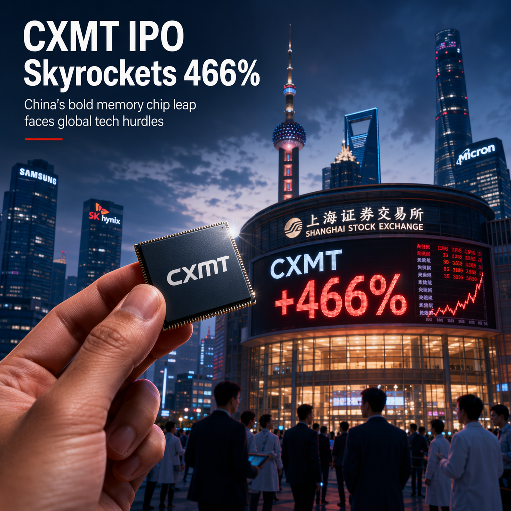 CXMT's Shanghai IPO Surges 466%, Spotlighting China's Push for Semiconductor Self-Sufficiency