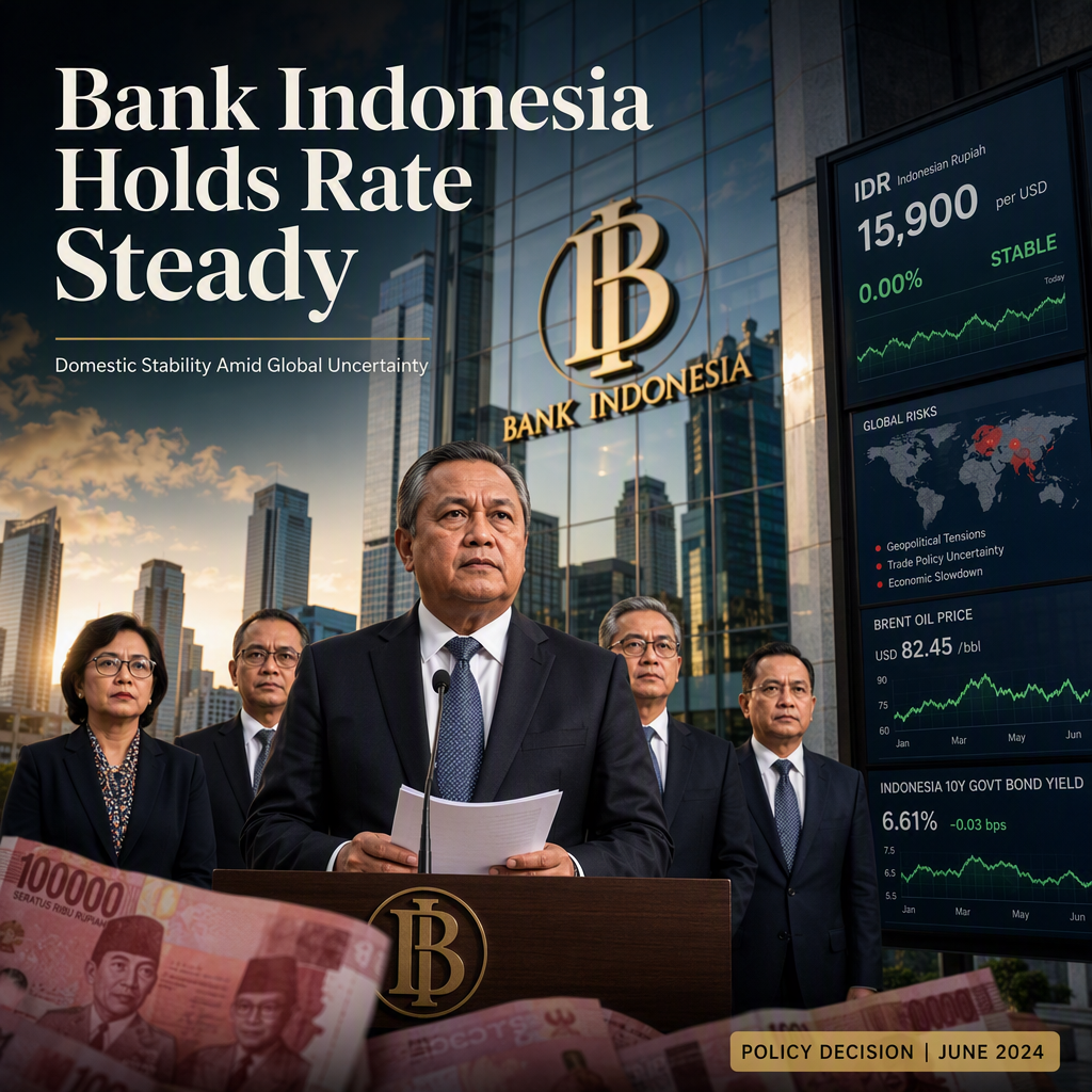Bank Indonesia Holds Policy Rate at 5.75% Amid Rupiah Stability and External Risks