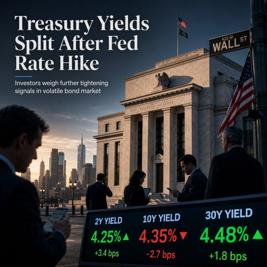 Treasury Yields Mixed as Fed Hints at Further Rate Hikes After Volatile Week