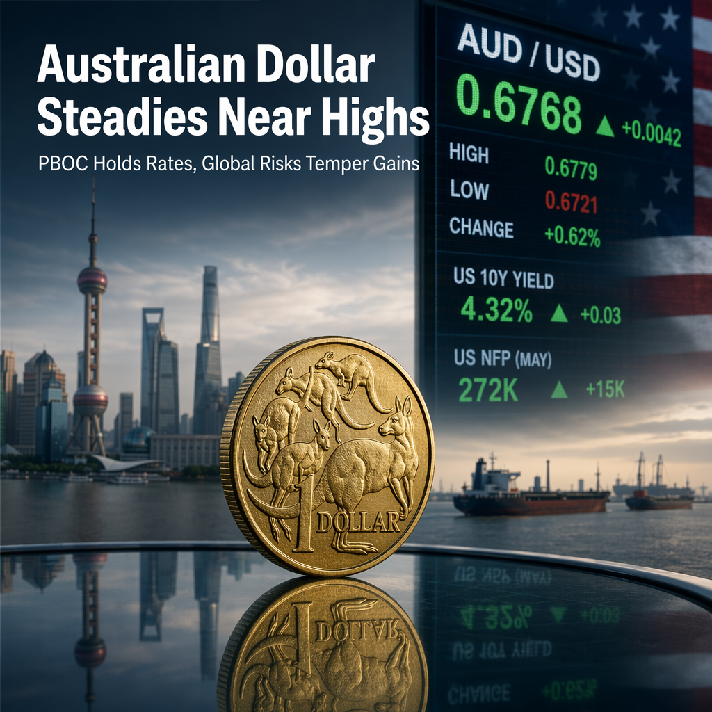 Australian Dollar Holds Near Highs as PBOC Maintains Lending Rates, Geopolitical Risks Loom