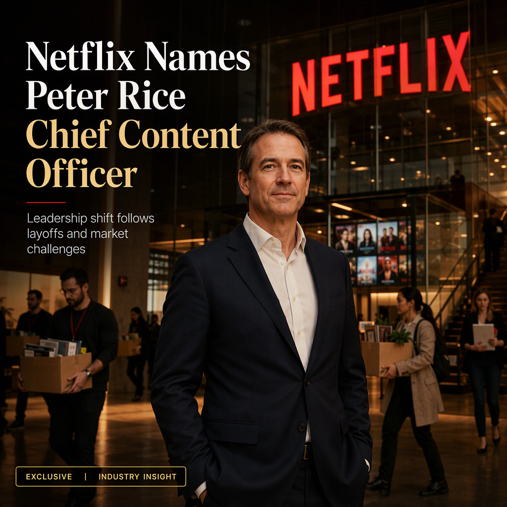 Netflix Appoints Former Disney Executive Peter Rice as Chief Content Officer, Replacing Bela Bajaria Amid Layoffs