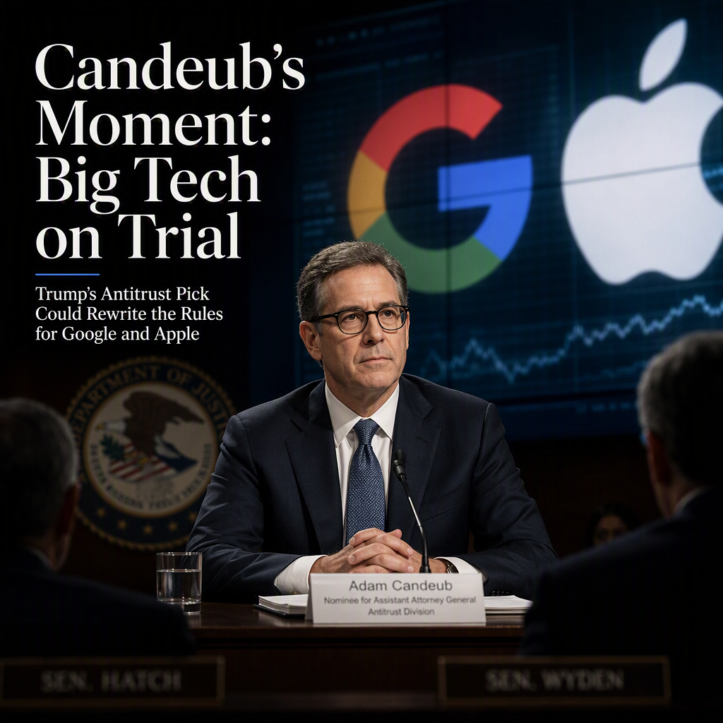 Trump's Antitrust Nominee Adam Candeub Poised to Reshape Big Tech Cases Against Google and Apple