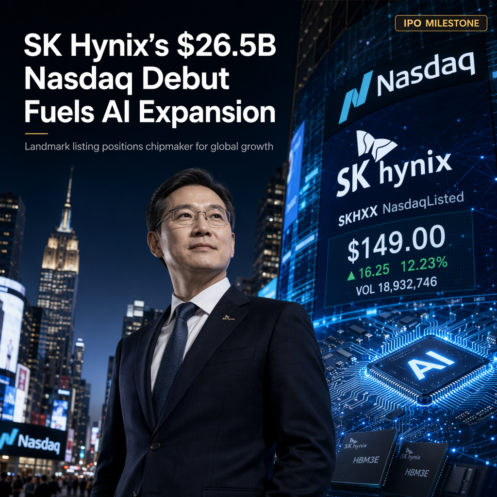 SK Hynix Raises $26.5 Billion in Landmark Nasdaq Listing to Fund AI-Driven Expansion