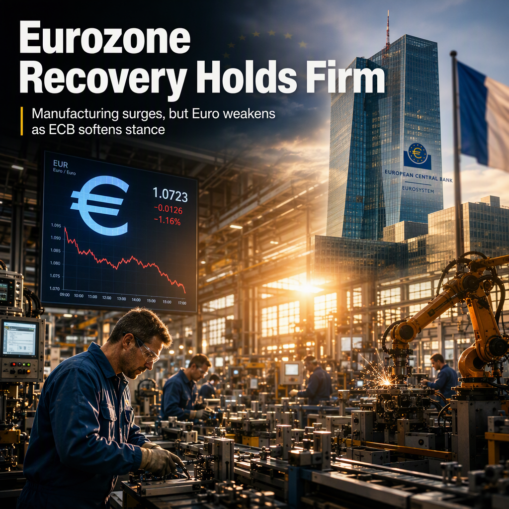 Eurozone Recovery Persists Amid Euro Weakness and Softer ECB Stance