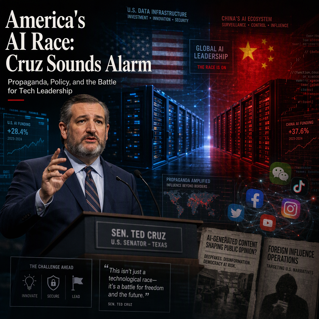 Sen. Ted Cruz Warns U.S. Must Win AI Race Against China Amid Propaganda Concerns