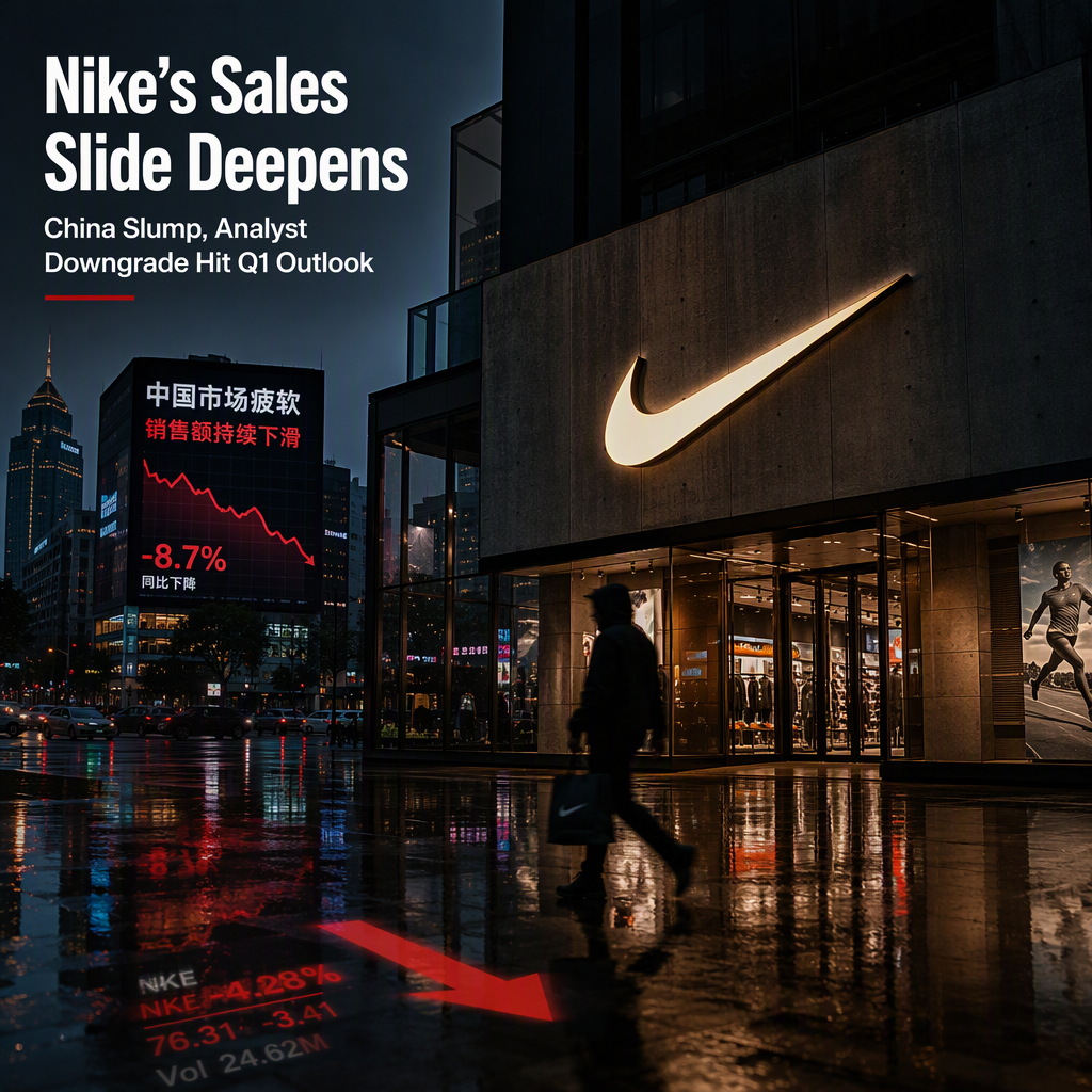 Nike Faces Continued Sales Decline Amid China Slump and Analyst Downgrade Ahead of Q1 Earnings