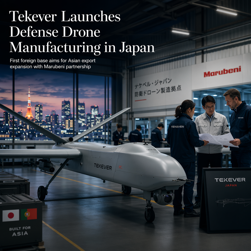 Tekever to Establish First Foreign Defense Drone Manufacturing Base in Japan for Asian Exports
