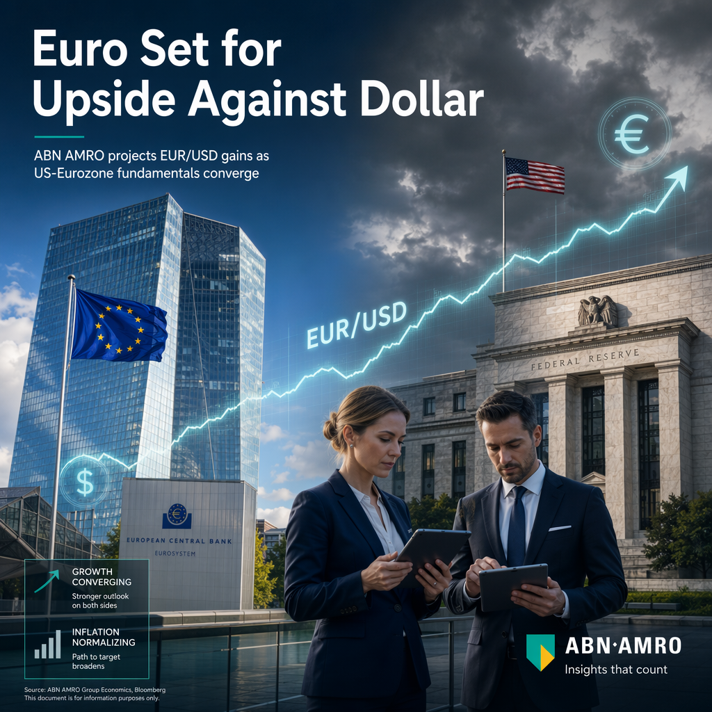 ABN AMRO Sees EUR/USD Upside as US-Eurozone Growth and Inflation Converge