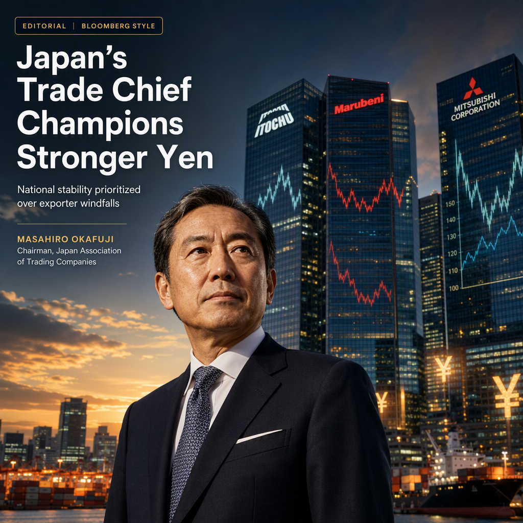 Japan Trading House Lobby Chief Calls for Stronger Yen Despite Exporter Gains