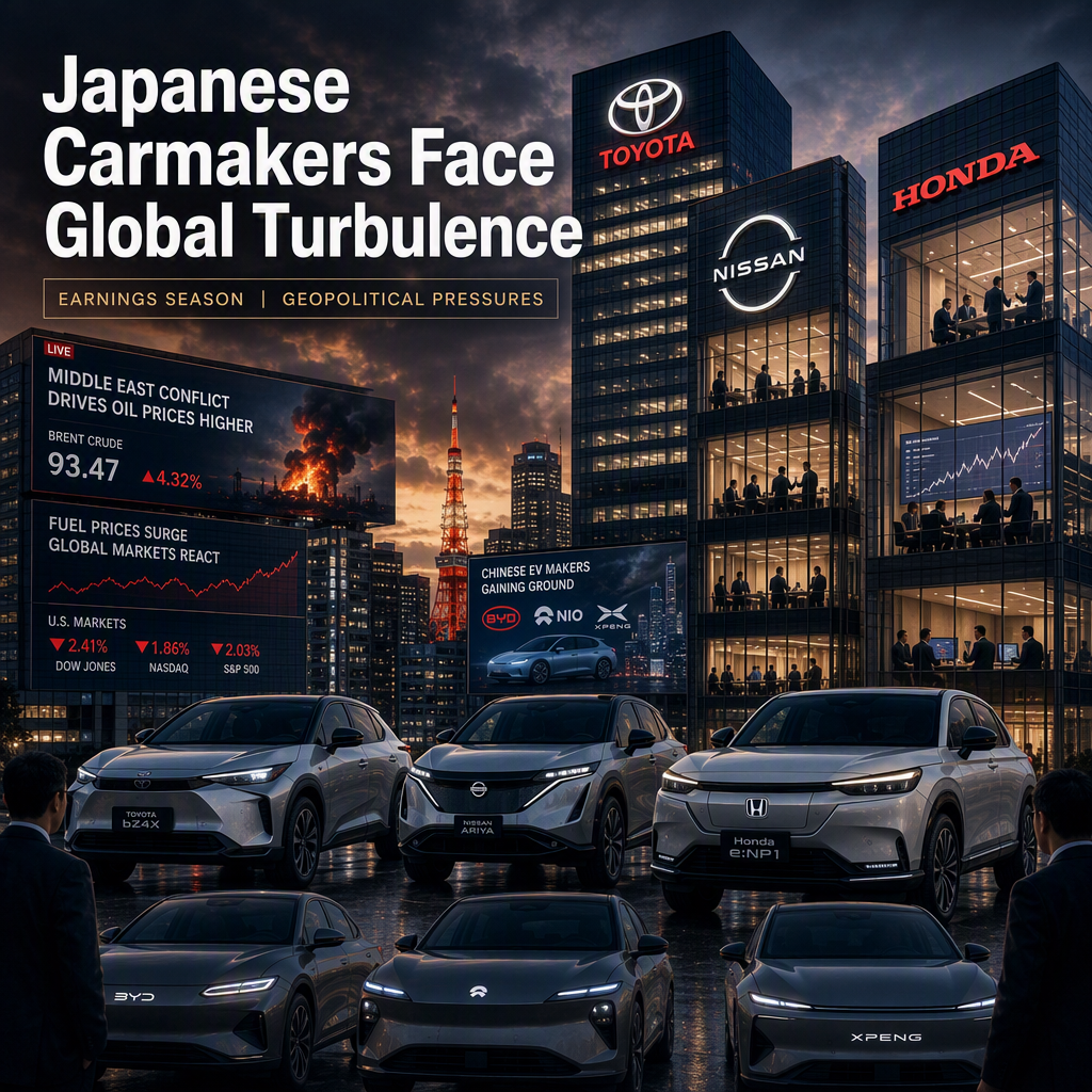 Japanese Carmakers Report Earnings Amid Middle East Conflict and Rising Chinese Competition