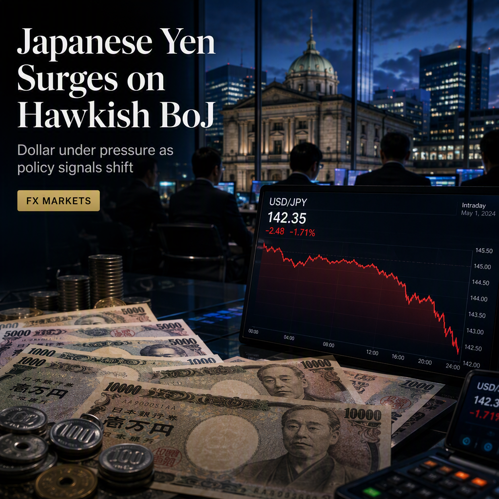 Japanese Yen Strengthens Sharply Against US Dollar Amid Hawkish BoJ Signals