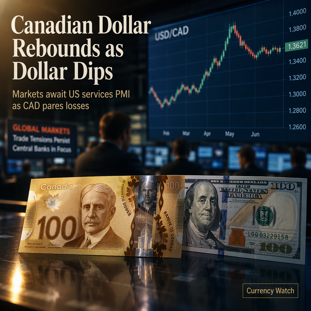 Canadian Dollar Recovers as US Dollar Retreats Ahead of Key Services PMI Data