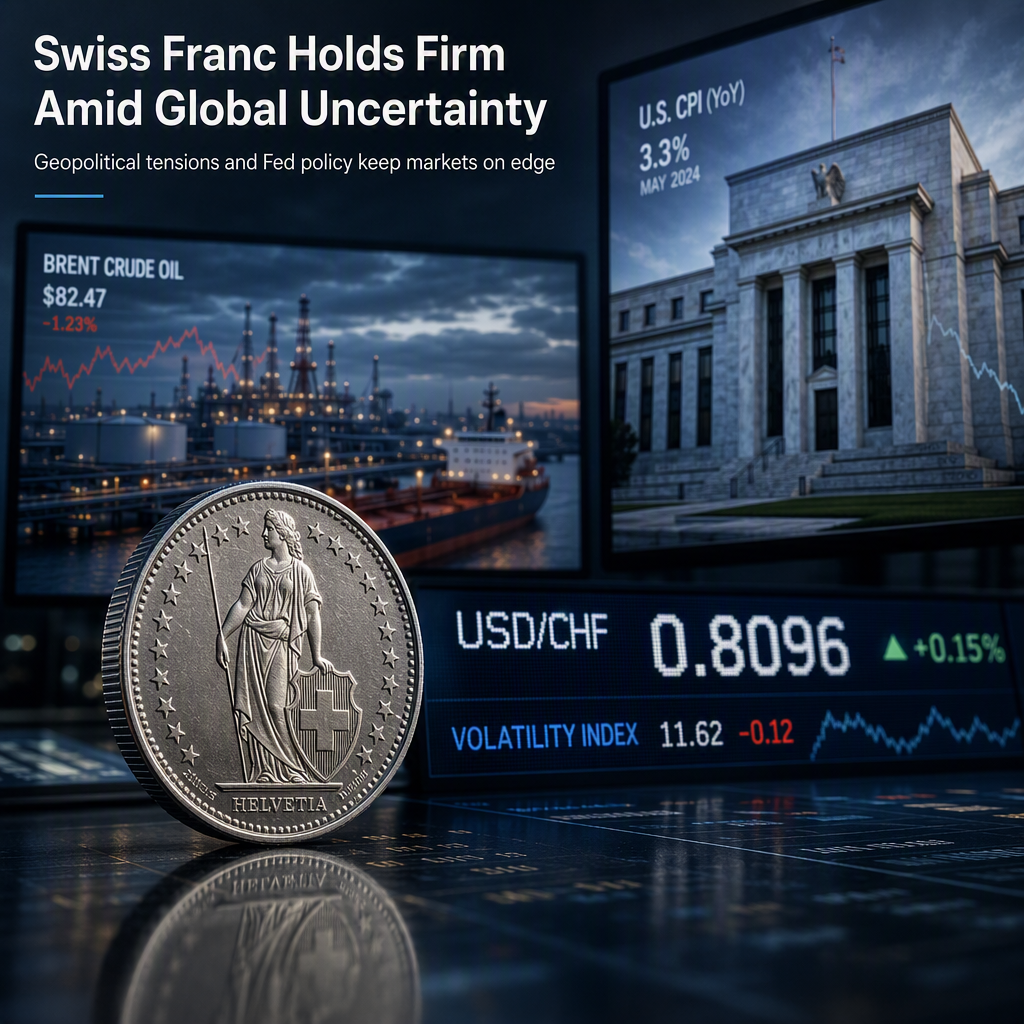 Swiss Franc Holds Steady as US-Iran Tensions and Fed Rate Hike Speculation Shape Markets