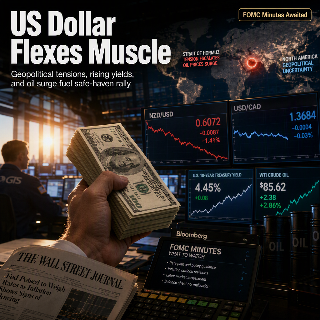 US Dollar Strengthens Amid Geopolitical Tensions and Rising Yields Ahead of FOMC Minutes