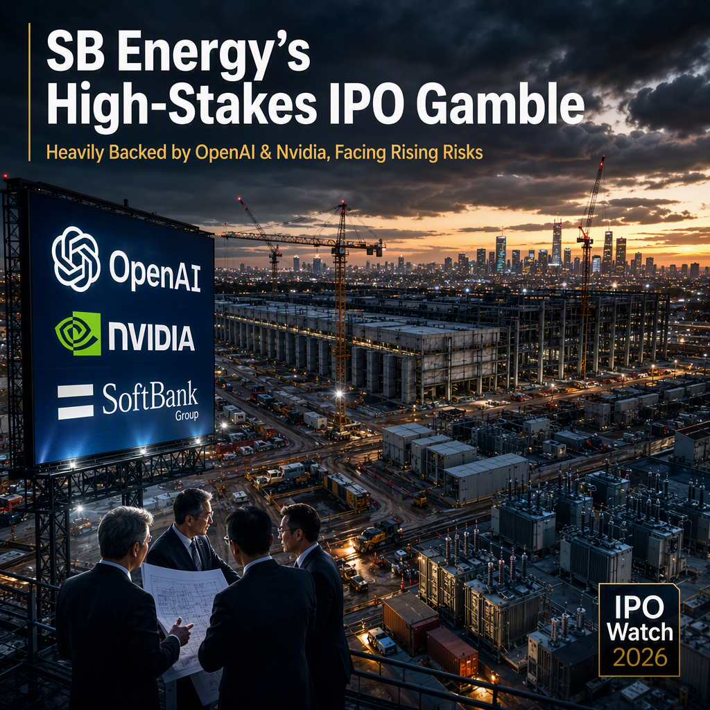 Softbank-Backed SB Energy Files for IPO, Citing Heavy Reliance on OpenAI and Nvidia Financing