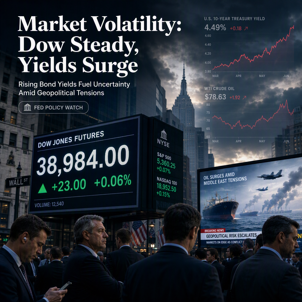 Dow Jones Futures Steady as Bond Yields Surge and Geopolitical Tensions Rise