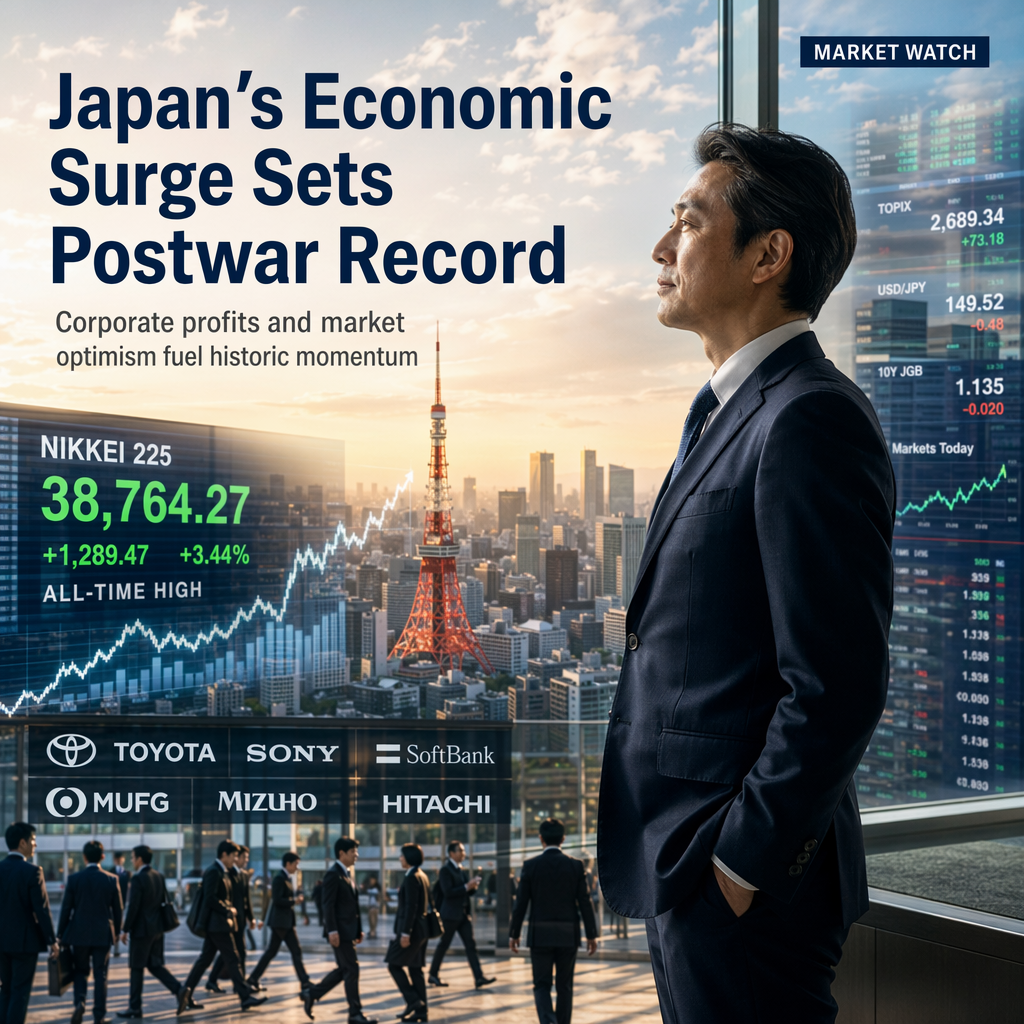 Japanese Economy Poised for Postwar Record Expansion Amid Strong Corporate Earnings and Market Optimism