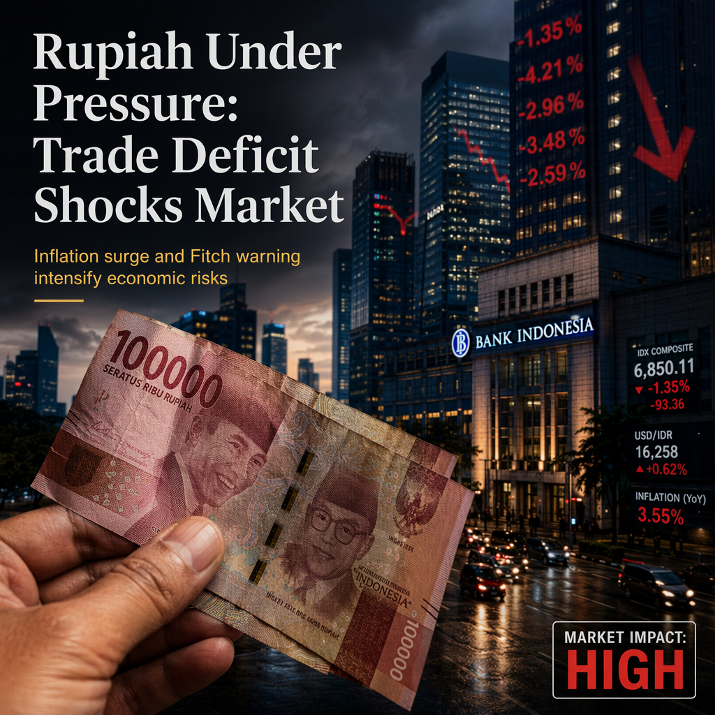 Indonesian Rupiah Weakens as May Trade Deficit and Inflation Spark Economic Concerns