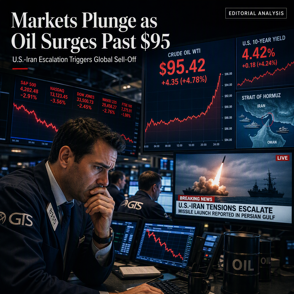 Global Markets Slide as U.S.-Iran Tensions Escalate, Oil Surges Past $95
