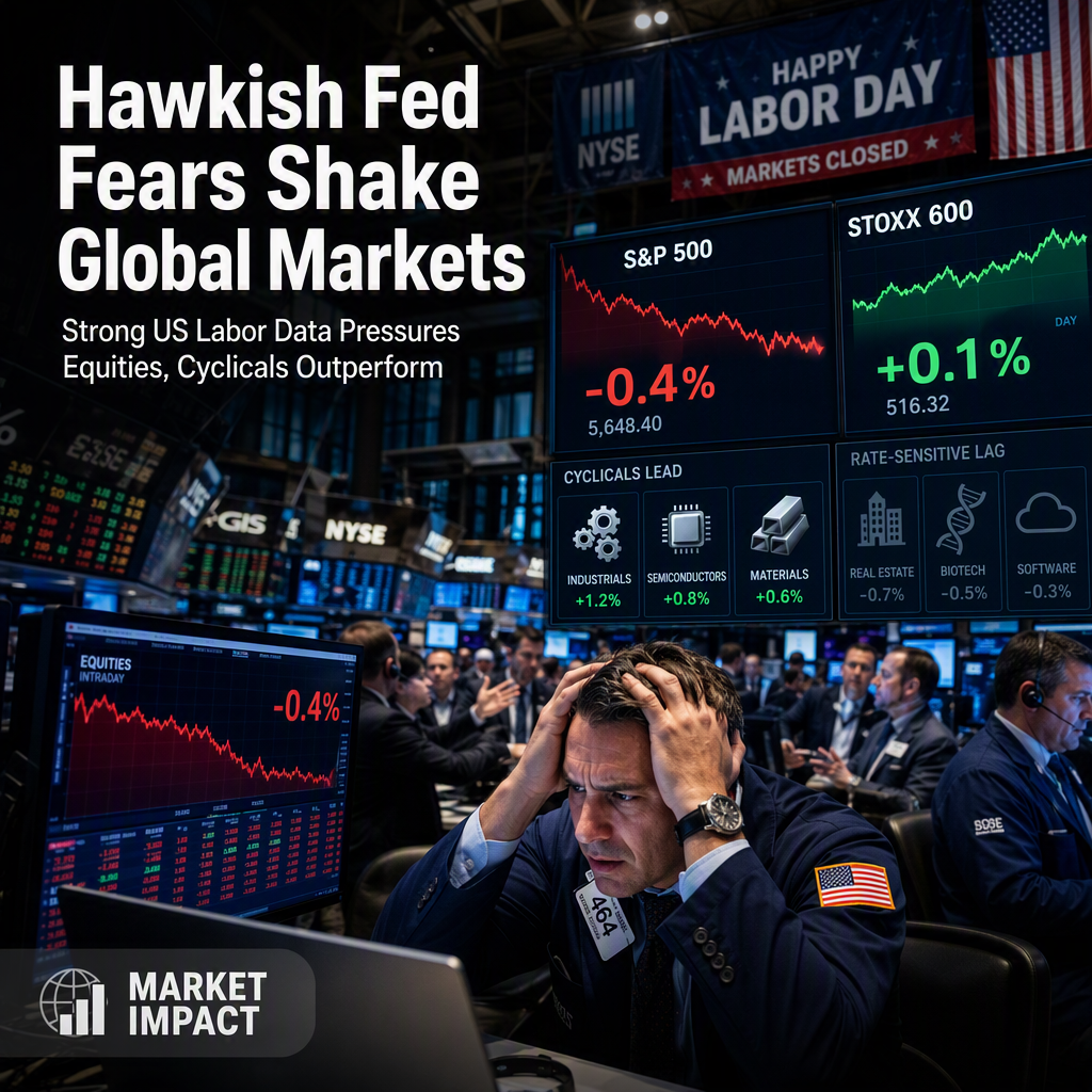 Strong US Labor Data Spurs Fears of Hawkish Fed, Pressures Global Equities