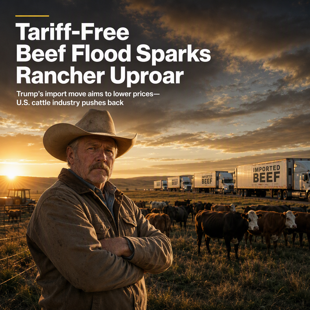 Trump Approves 300,000 Metric Tons of Tariff-Free Beef Imports to Lower Prices, Sparking Rancher Backlash