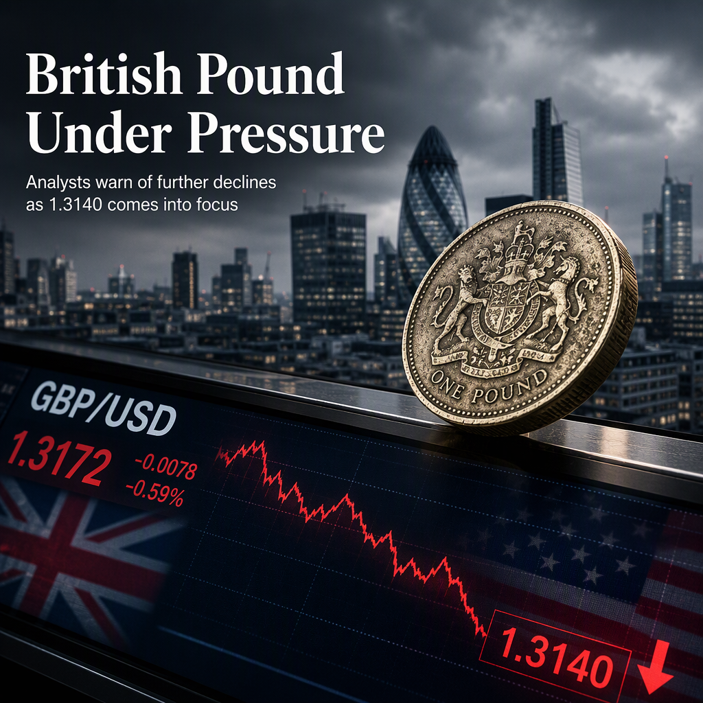 British Pound Faces Further Downside Risk, May Test 1.3140 Against US Dollar