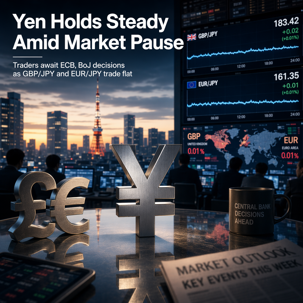 Yen Holds Steady as GBP/JPY and EUR/JPY Flatline Ahead of Key Central Bank Decisions