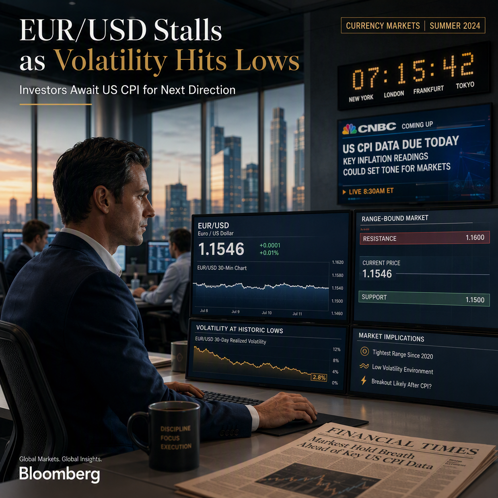EUR/USD Remains Range-Bound as Volatility Hits Lows and Investors Eye US CPI Data
