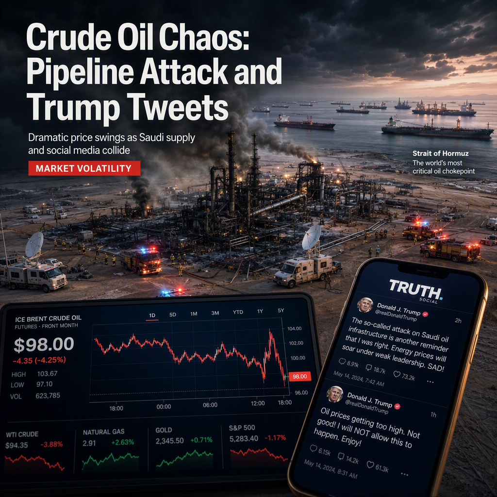 Crude Oil Price Volatility Driven by Saudi Pipeline Shutdown and Trump’s Social Media Posts