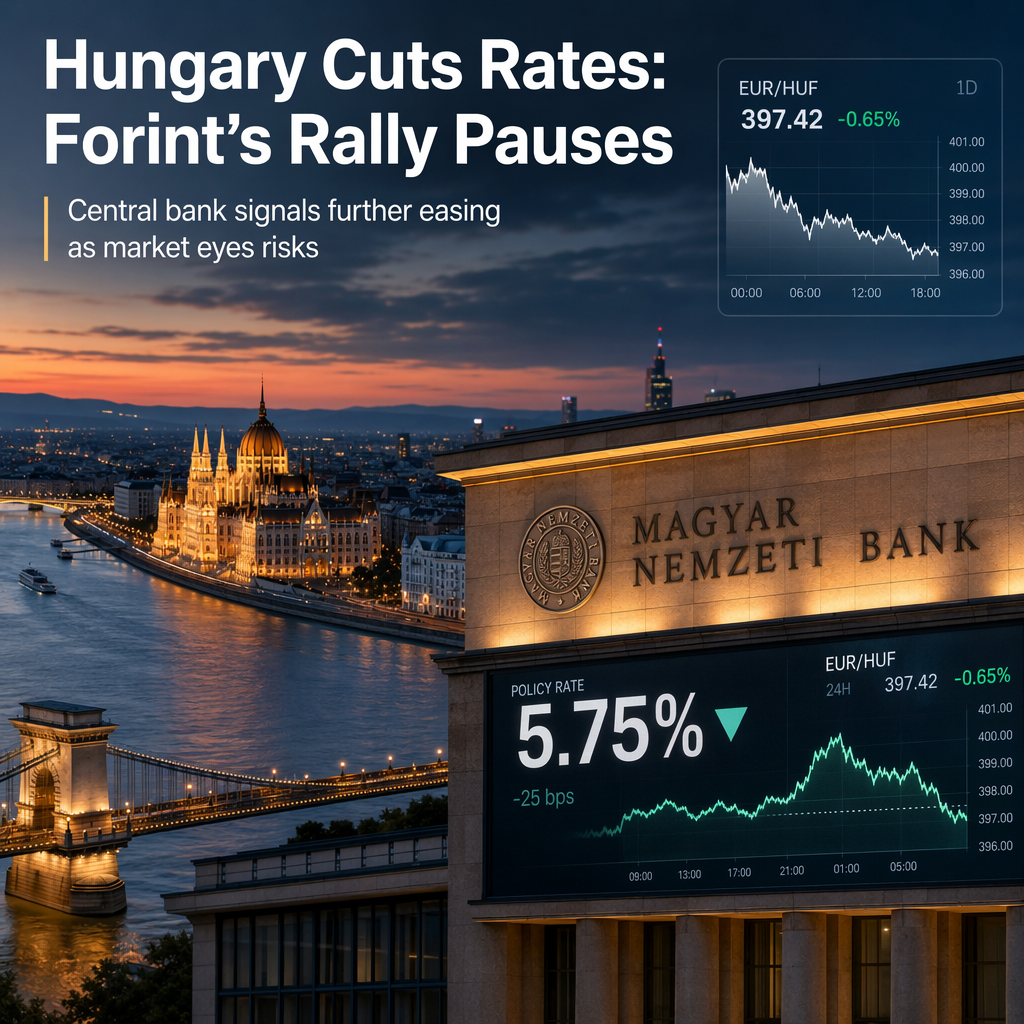 Hungarian Central Bank Cuts Rates to 5.75%, Forint Rally Reassessed Amid Further Easing Signals