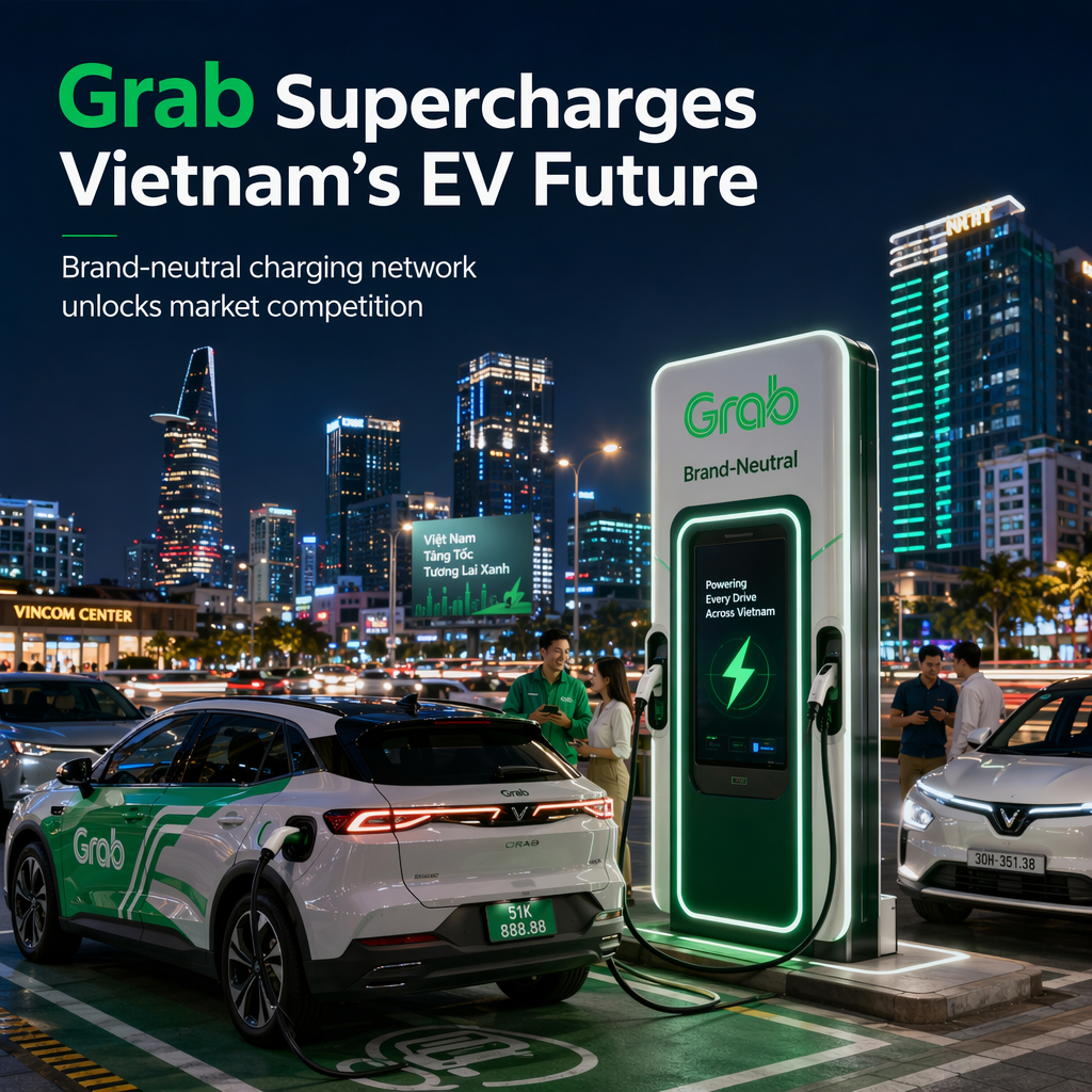 Grab Announces Major Expansion of Brand-Neutral EV Charging Network in Vietnam