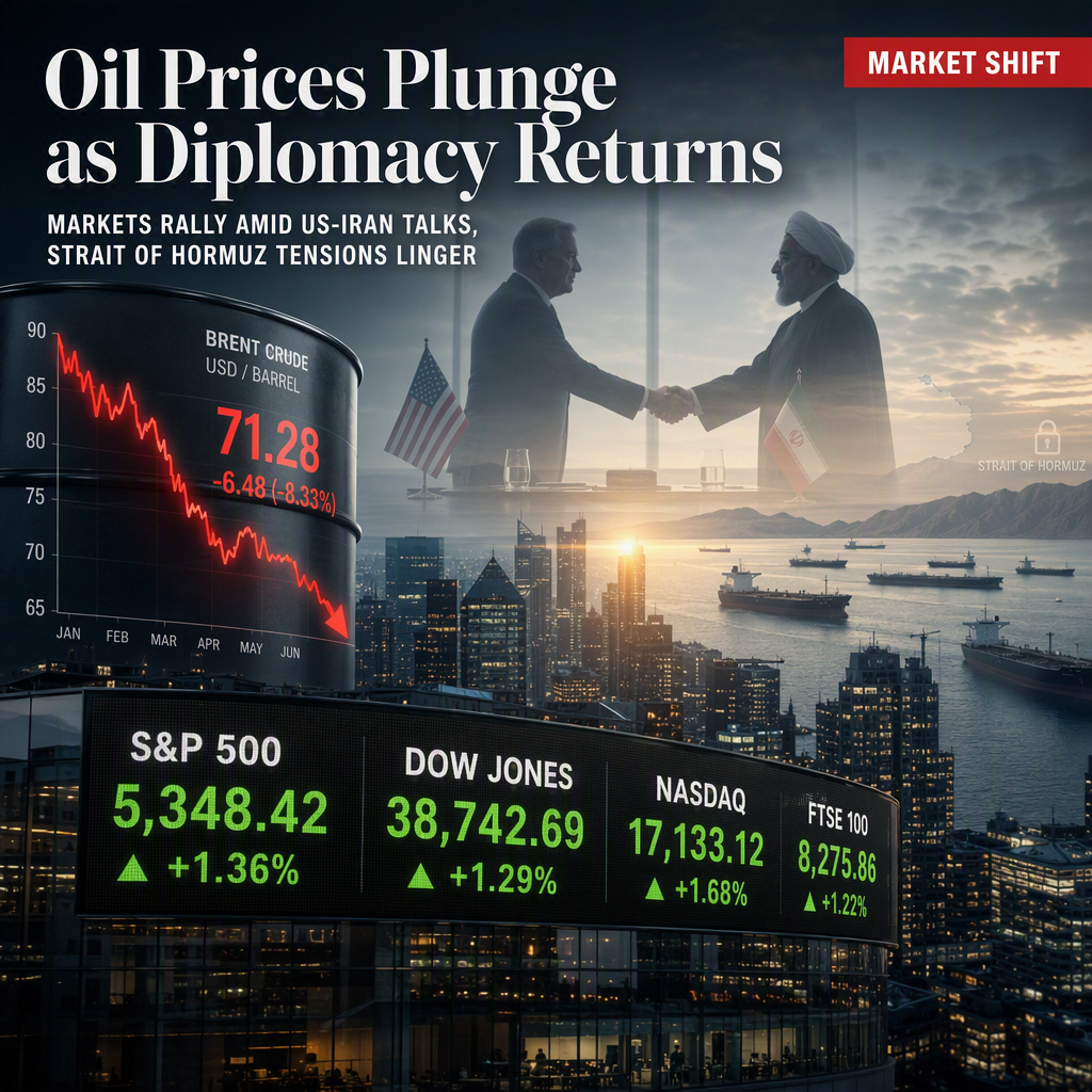 Oil Prices Plunge and Markets Rally as US-Iran Talks Resume After Aborted Strike