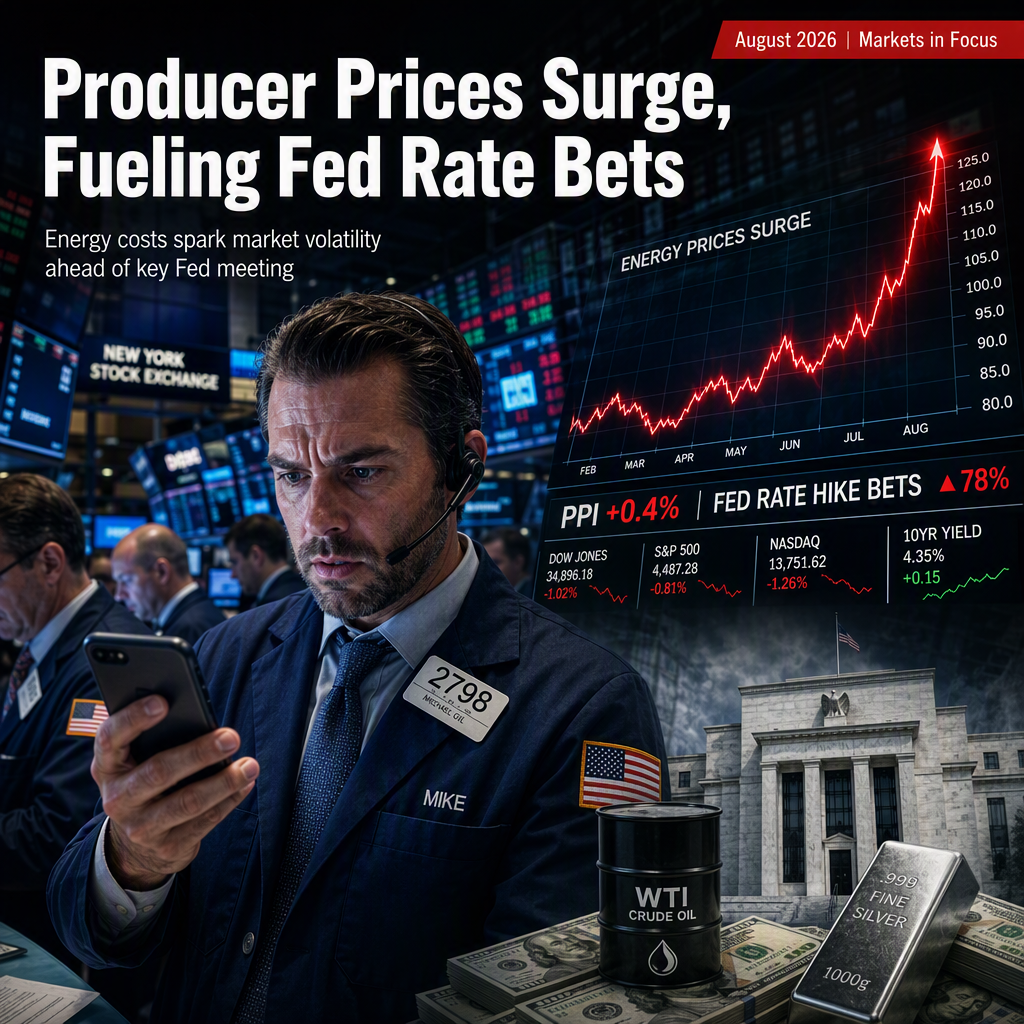 US Producer Prices Jump 0.4% in August, Fueling Fed Rate Hike Bets and Market Volatility