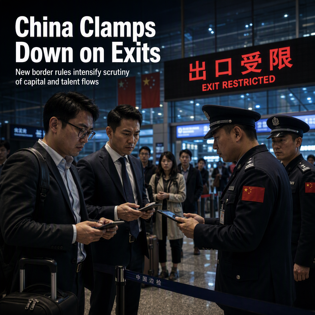China Implements Stricter Border Controls to Stem Capital and Talent Outflows