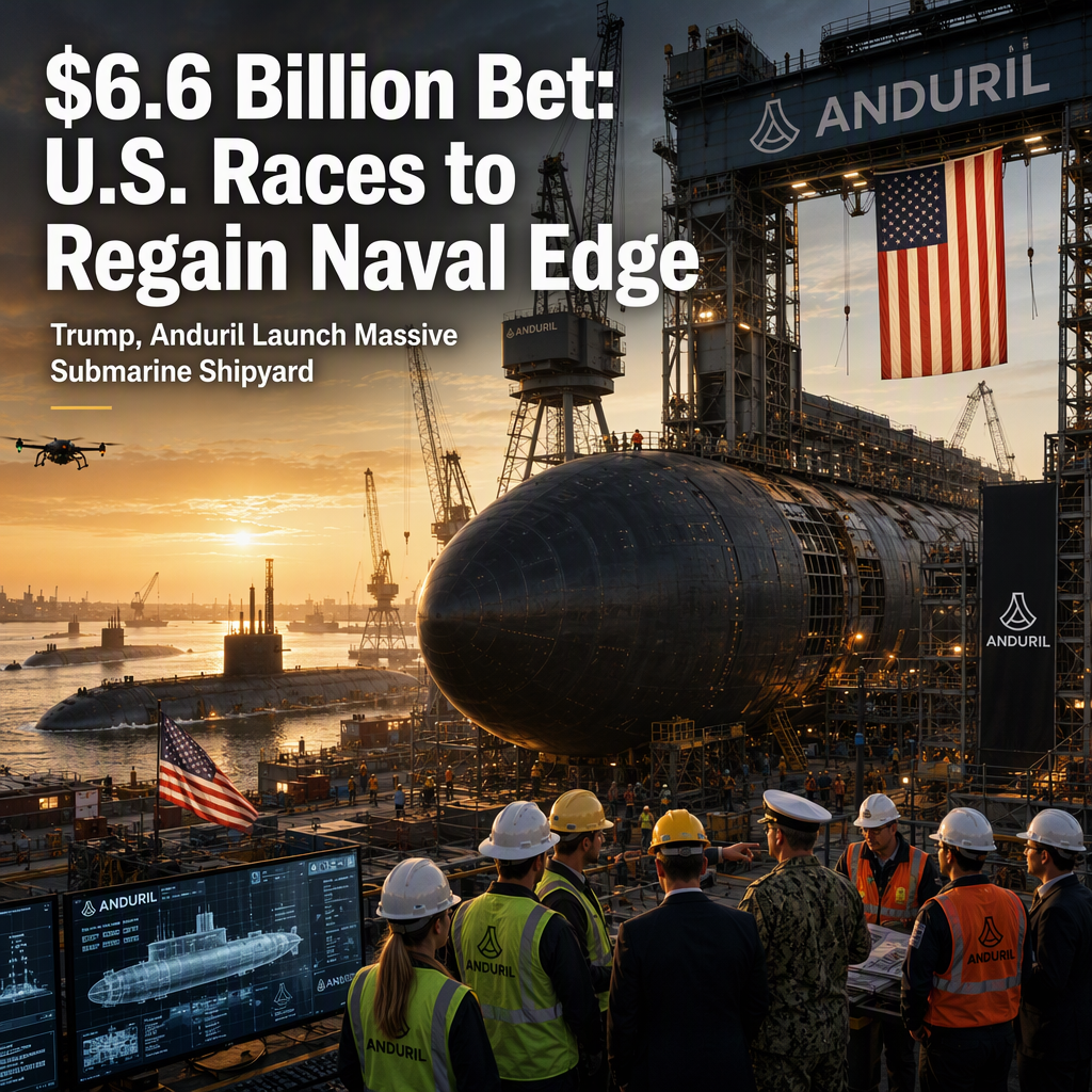 Trump Administration Partners with Anduril in $6.6 Billion Bid to Boost US Submarine Production