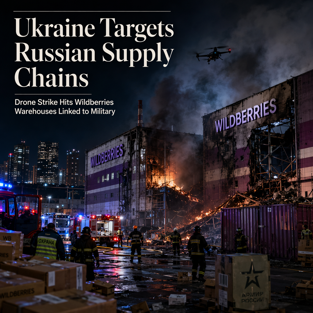 Ukrainian Drones Strike Wildberries Warehouses Allegedly Supplying Russian Army
