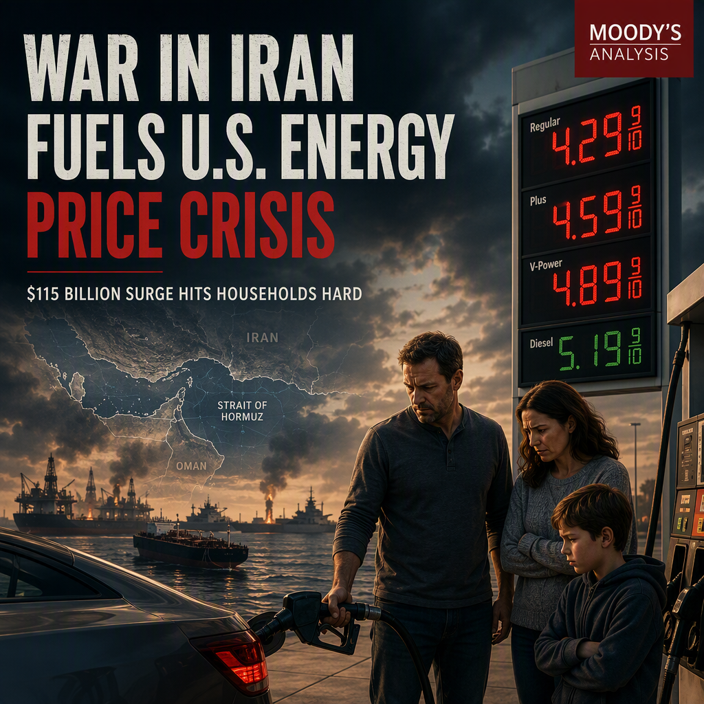 Iran War Drives $115 Billion Surge in U.S. Household Energy Costs, Moody's Economist Says