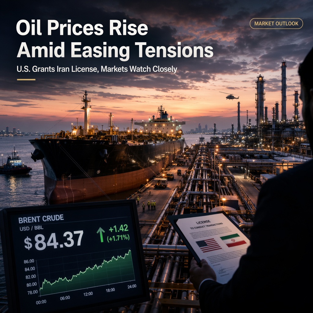 Oil Prices Edge Higher as U.S. Issues Iran License and Middle East Tensions Ease