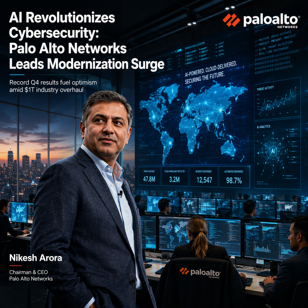 Palo Alto Networks Surges on AI-Driven Cybersecurity Demand, Beats Q4 Estimates Amid Industry Overhaul