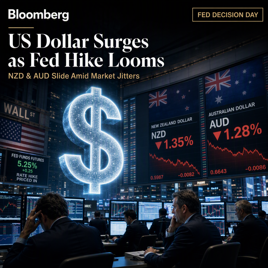 US Dollar Strengthens as Markets Anticipate Fed Rate Hike, Pressuring NZD and AUD