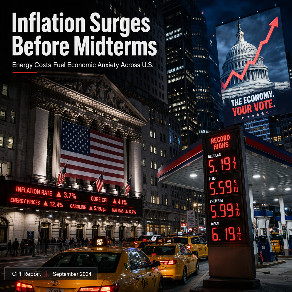 U.S. Inflation Expected to Accelerate in September Amid Surging Energy Prices Ahead of Midterms