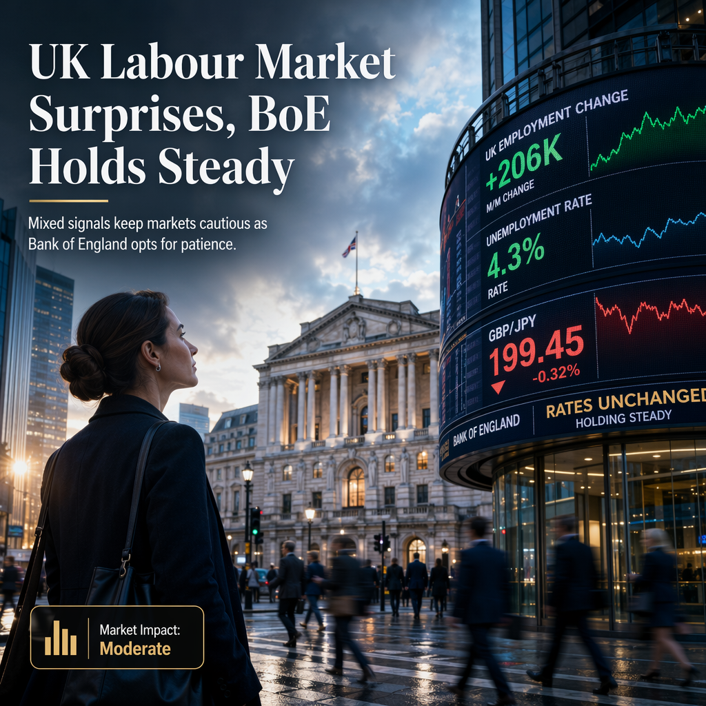 UK Labour Market Data Surprises, But BoE Expected to Hold Rates Steady Amid Mixed Signals