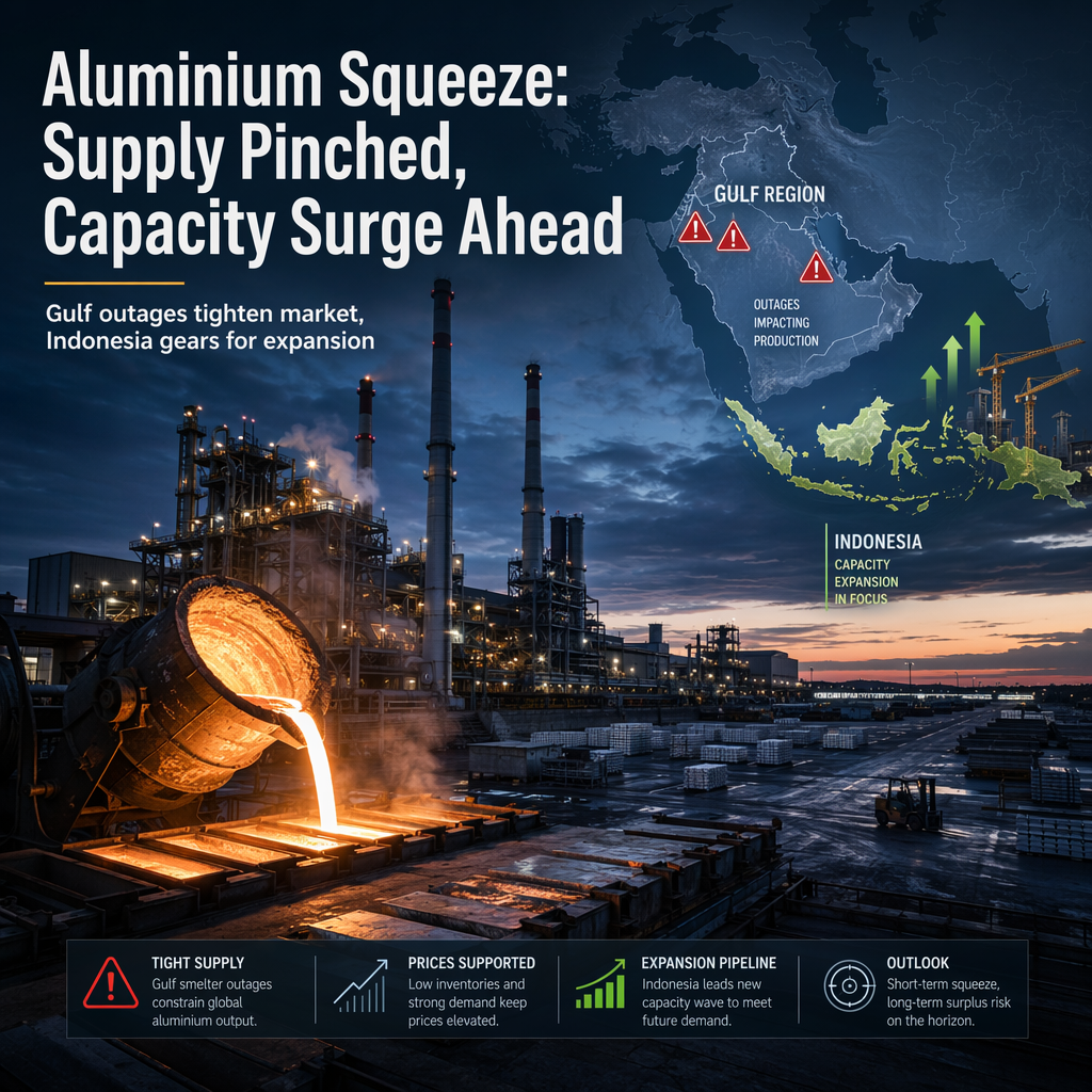 Aluminium Prices Supported by Tight Supply Amid Gulf Outages, But Long-Term Capacity Growth Looms