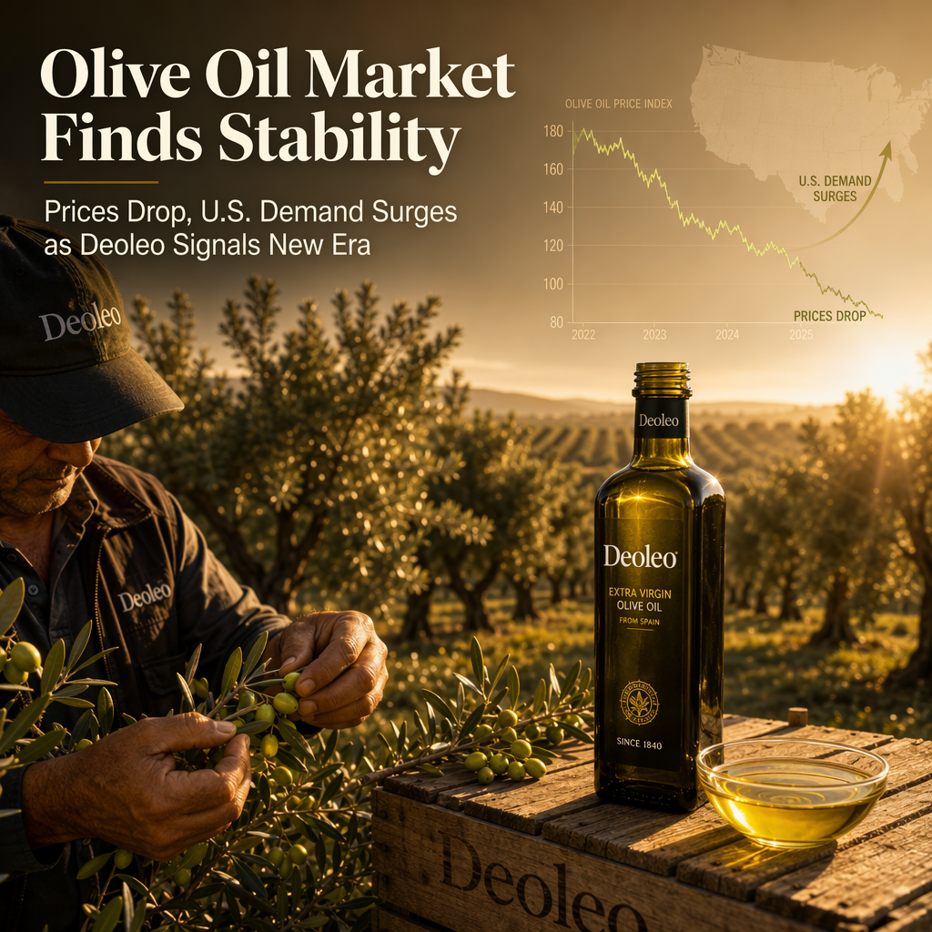 Deoleo Declares Olive Oil Market Stabilized as Prices Fall and U.S. Demand Rises
