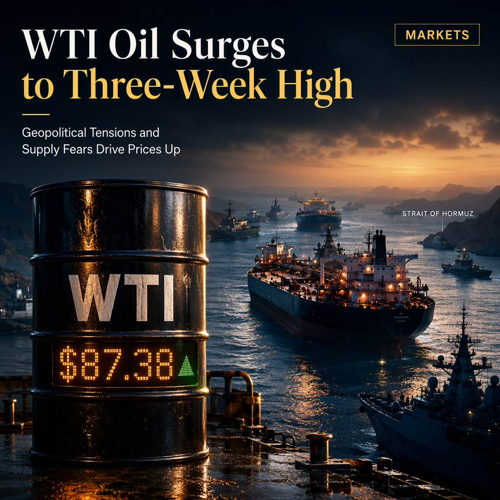 WTI Oil Hits Three-Week High Amid Iran Tensions and Supply Disruptions