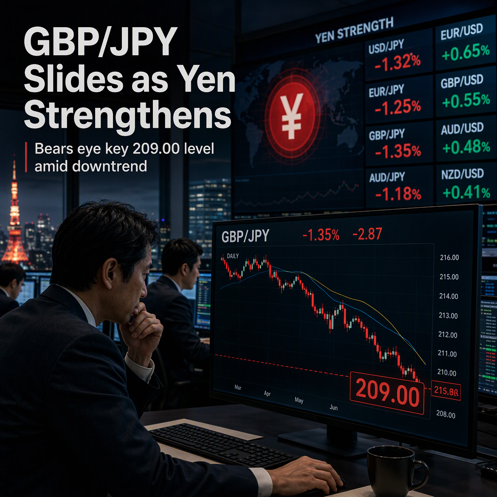 GBP/JPY Extends Losses as Bears Target 209.00 Amid Deepening Downtrend
