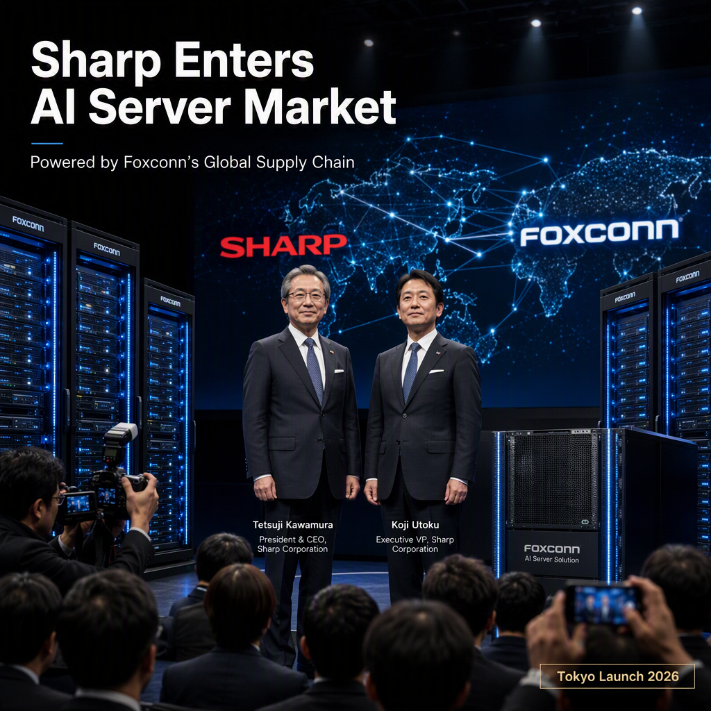 Sharp Enters AI Server Market Backed by Foxconn's Supply Chain Strength
