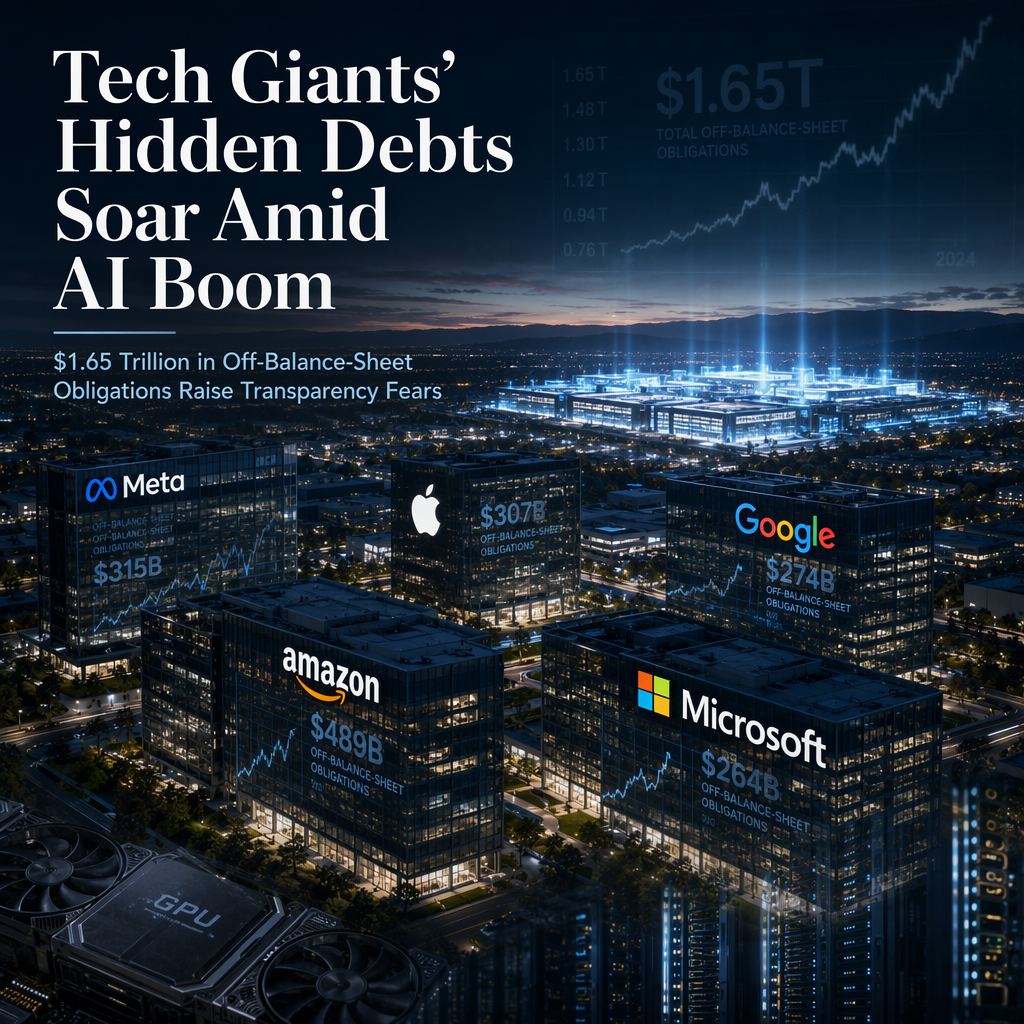 Hidden Debts at US Tech Giants Surge to $1.65 Trillion Amid AI Investment Boom
